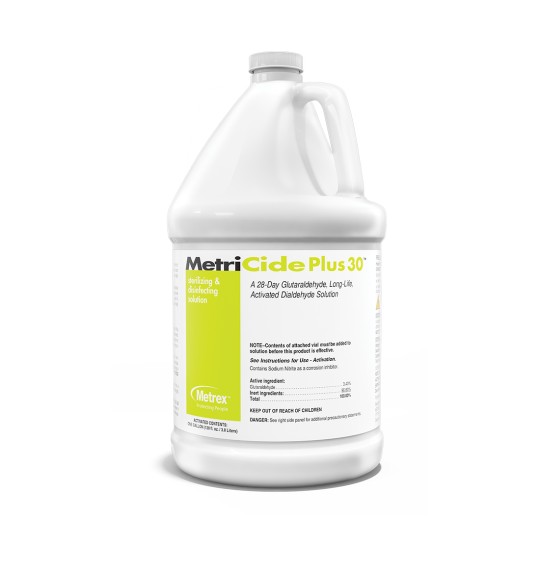 Solution Metricide Plus 30® Glutaraldehyde High-Level Disinfectant Activation Required Liquid 1 gal. Jug Max 28 Day Reuse (1/EA) (4/CS) by Metrex Research Corporation  ID 10-3200